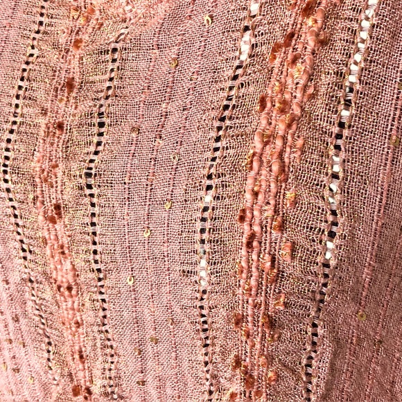 Sundress Beach Maxi Open Back Sequin Embroidered Cotton Swimsuit Cover Up Dress - Picture 7 of 9